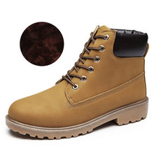Load image into Gallery viewer, New Winter Women Ankle Snow Boot Leather Fur Wedges Warm Plush Rubber Platform Lace Up Sexy Punk Black Ladies Shoes Botas Mujer